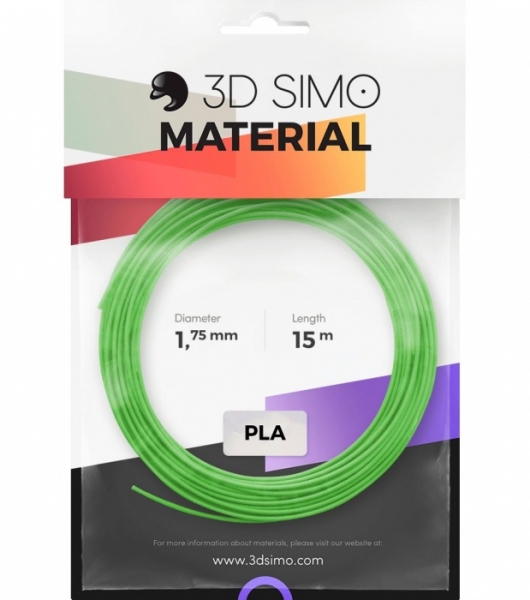 3DSimo Filament PLA II červená, fialová, zelená 15m